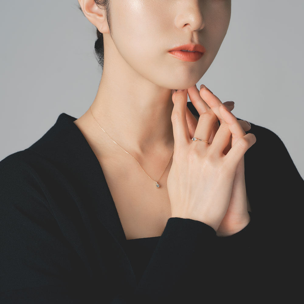 K10 グレースピネル&ダイヤモンド ネックレス|63-4620