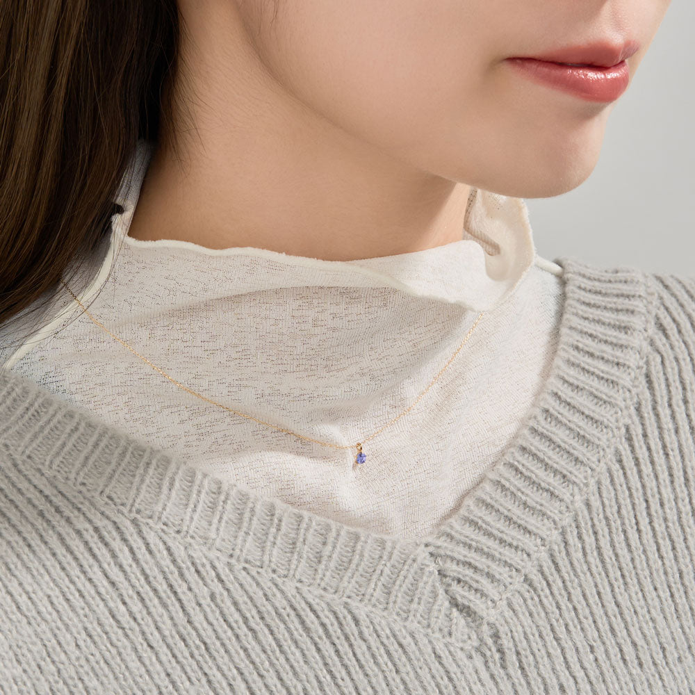 K10 誕生石 スターネックレス(12月:タンザナイト)|60-8052