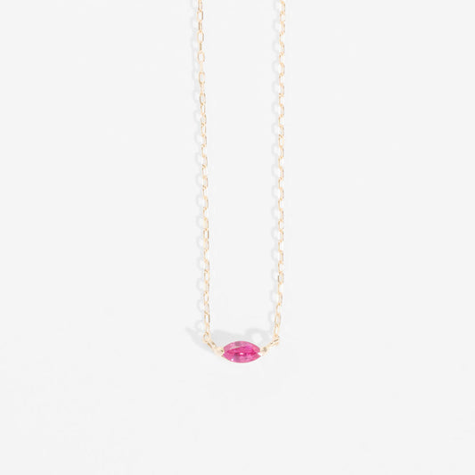 K10 誕生石 マーキスネックレス(7月:ルビー)|63-8007