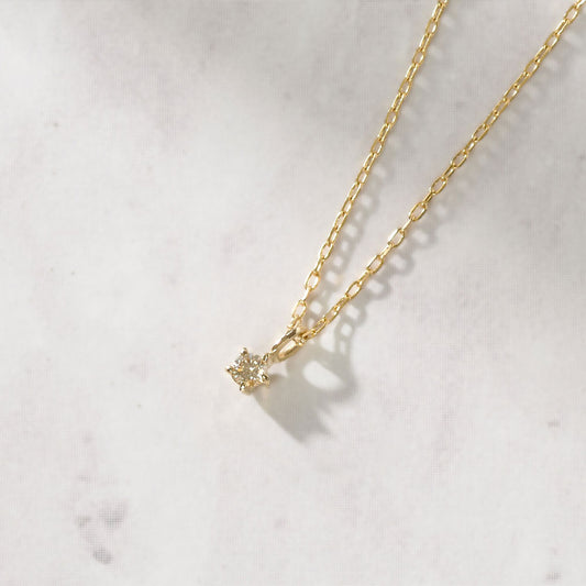 K10 誕生石 スターネックレス(4月:ダイヤモンド)|60-8044