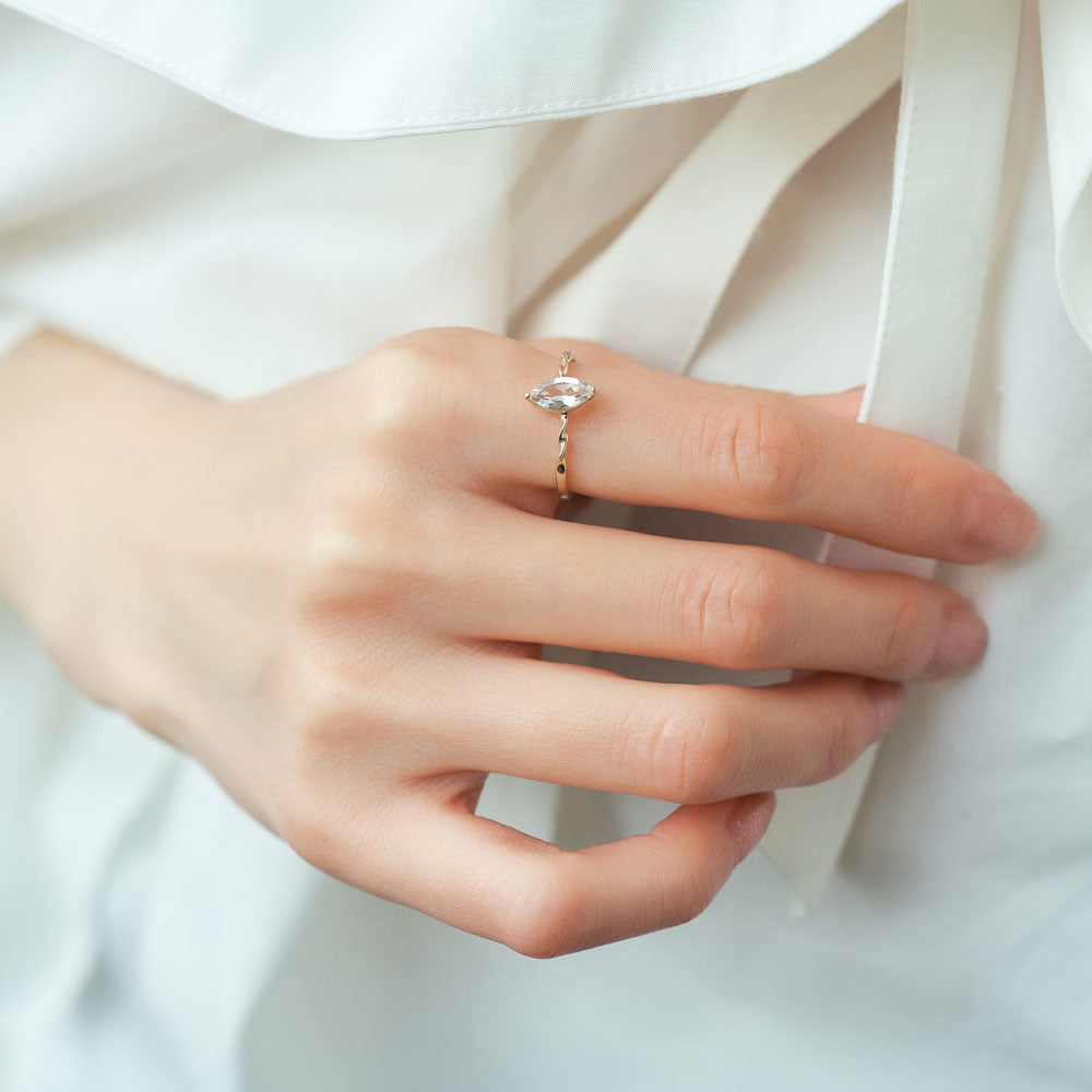 K10 ホワイトトパーズリング  |31-1939