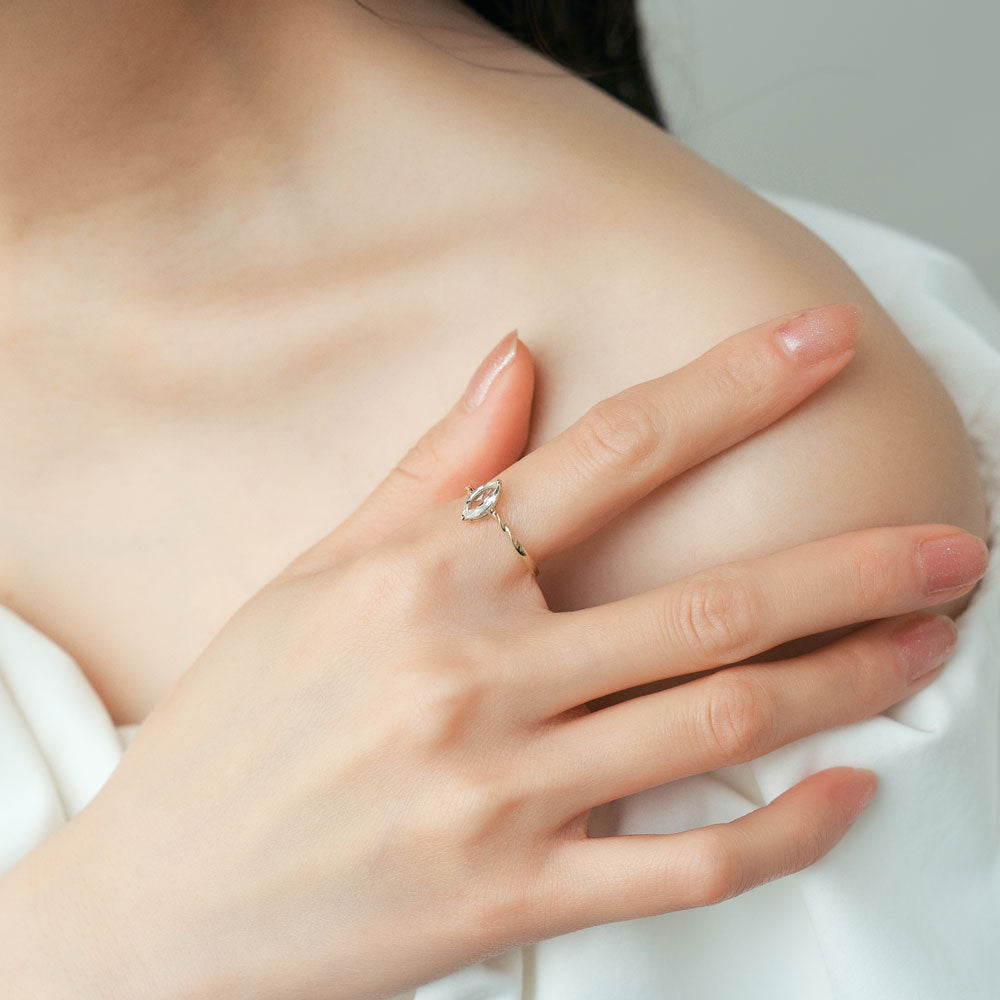 K10 ホワイトトパーズリング  |31-1939