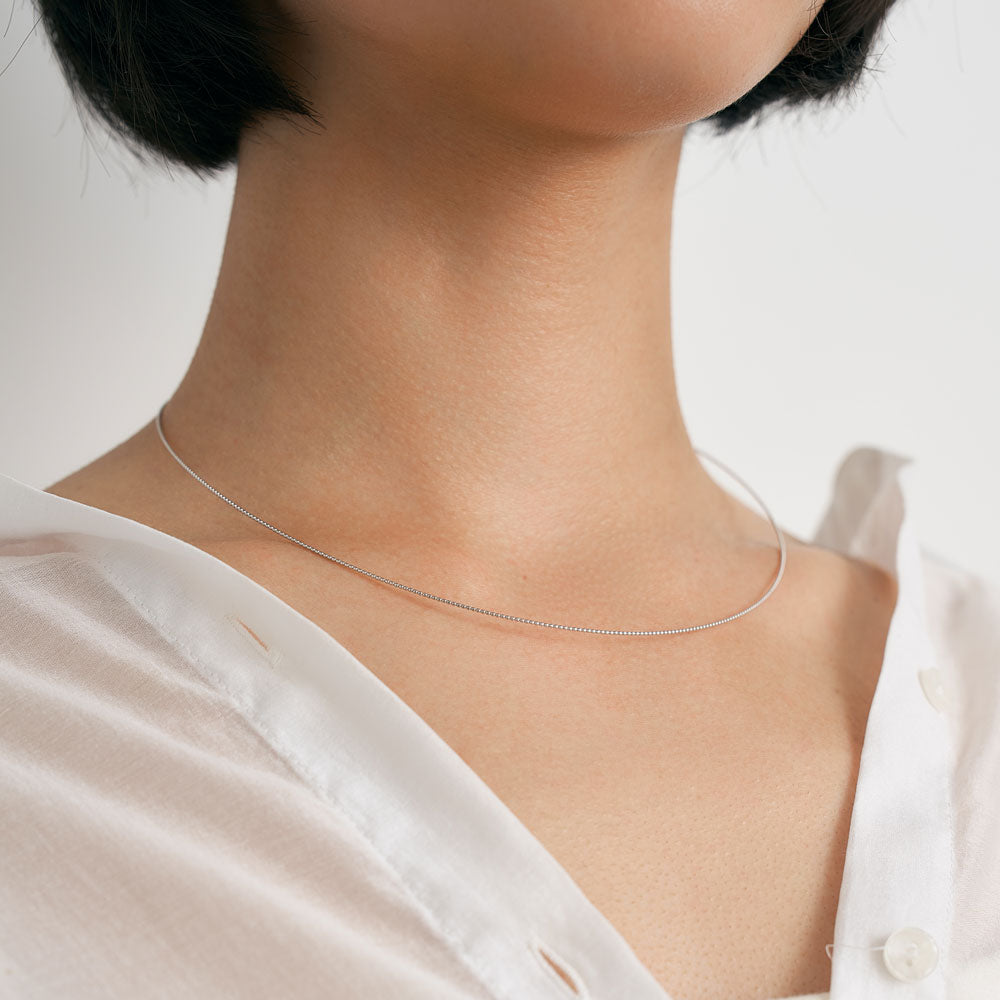 K18 ワイヤーボールデザイン ネックレス |63-8156-8157