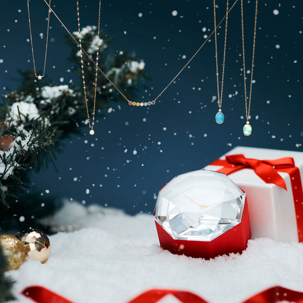 【ギフトラッピング】クリスマス限定 ガラスギフトボックス&ショップバッグ&クリスマスカード