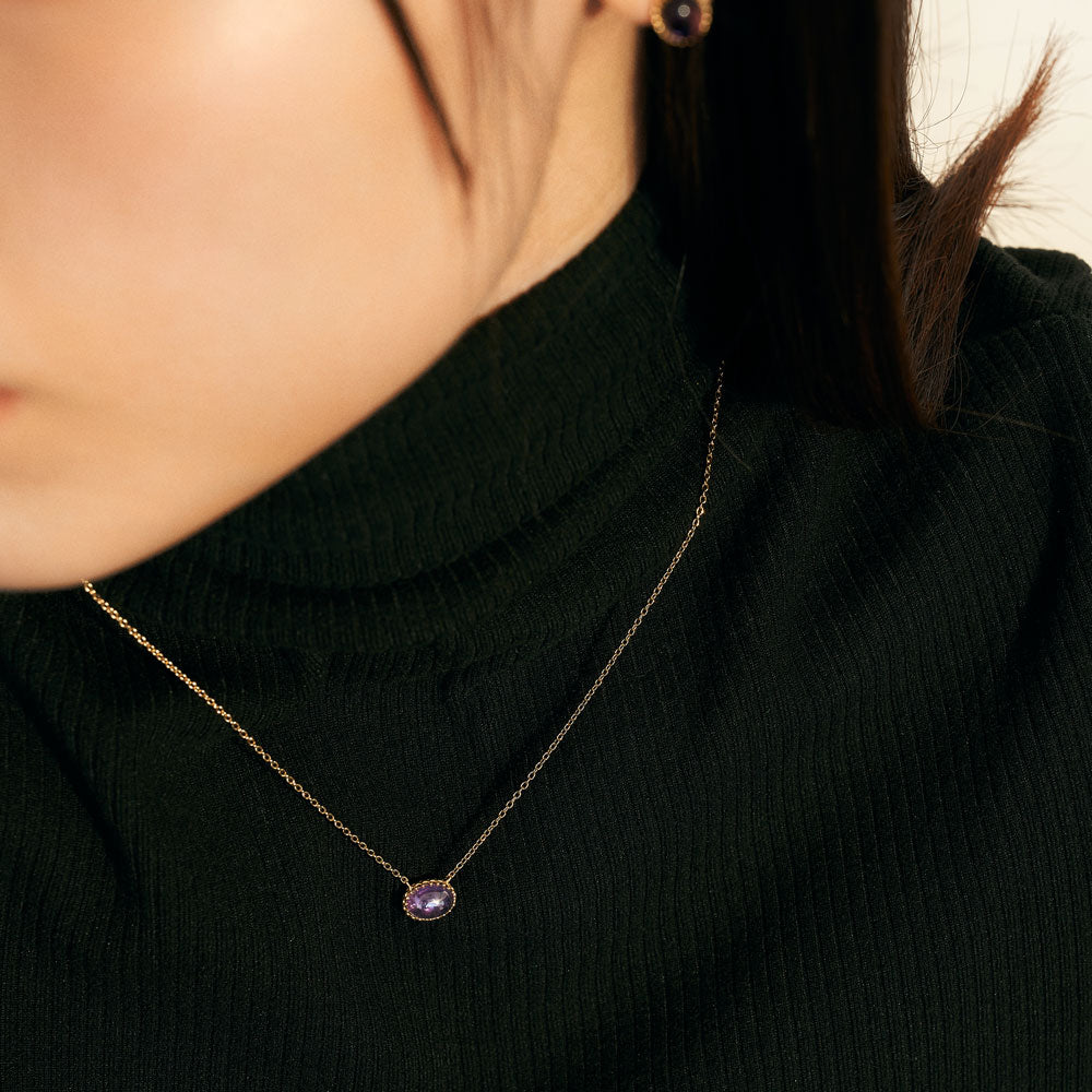 【2025 Autumn Collection】SV925 アメジスト ネックレス |96-2449