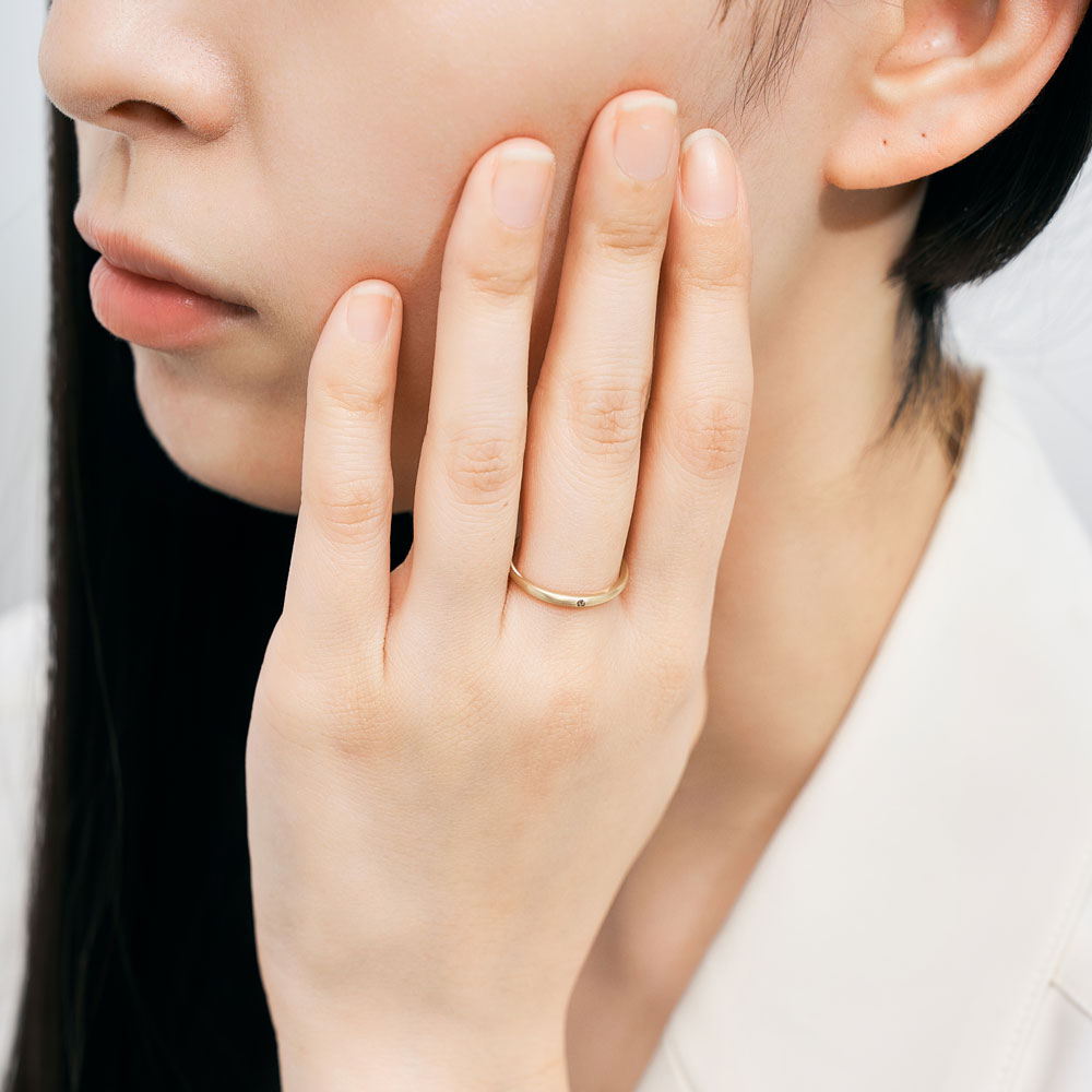 K10 誕生石 マットリング(3月:アクアマリン)|36-2102