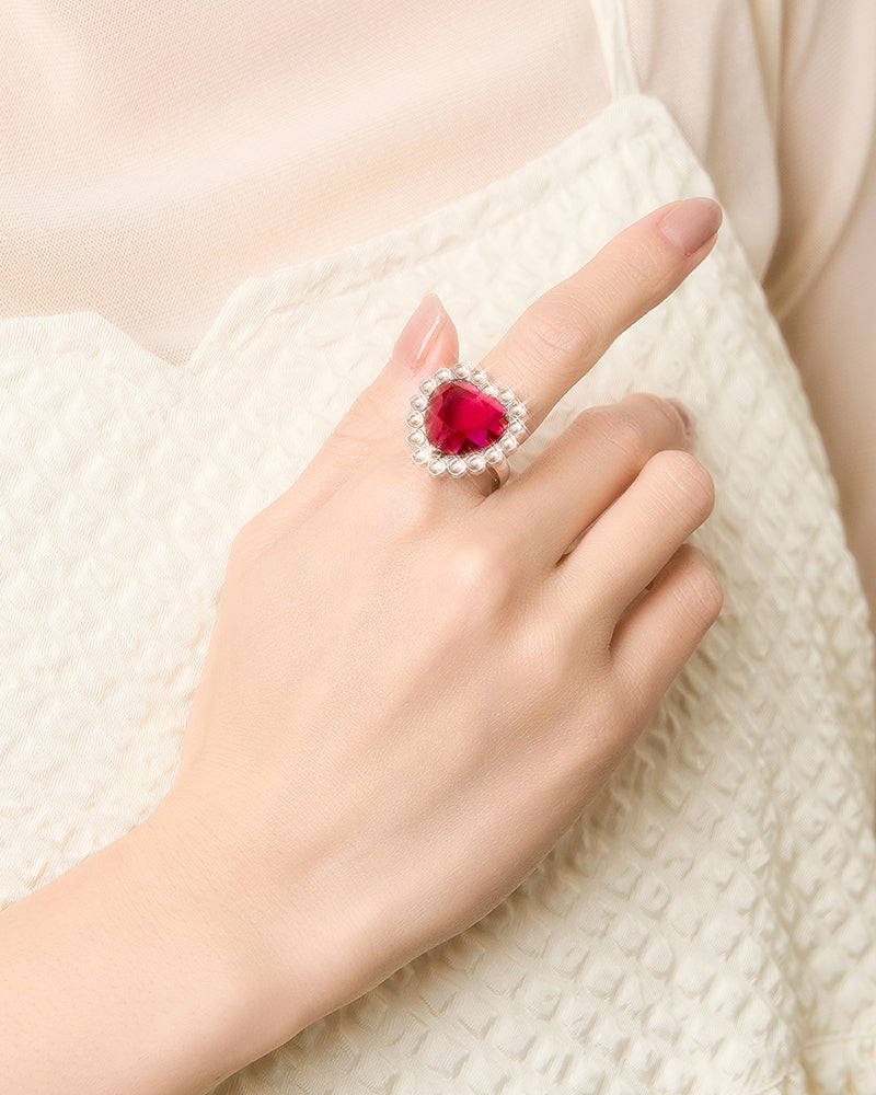 【pwink】"Toy Jewelry" Big Heart Ring|20-5045-5054