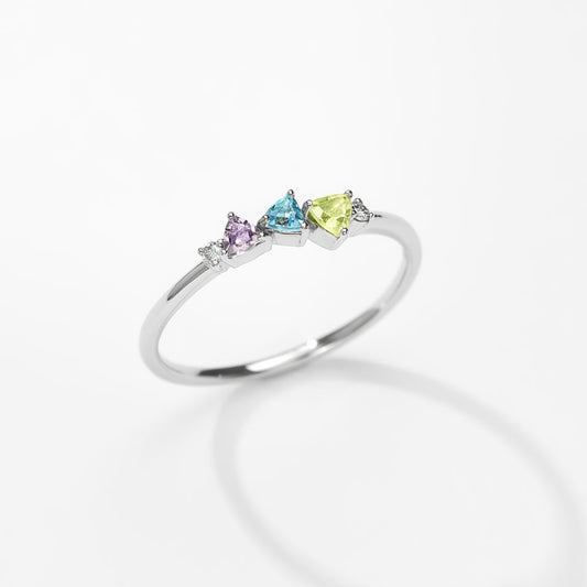 Pt900 カラーストーンリング  |96-2238