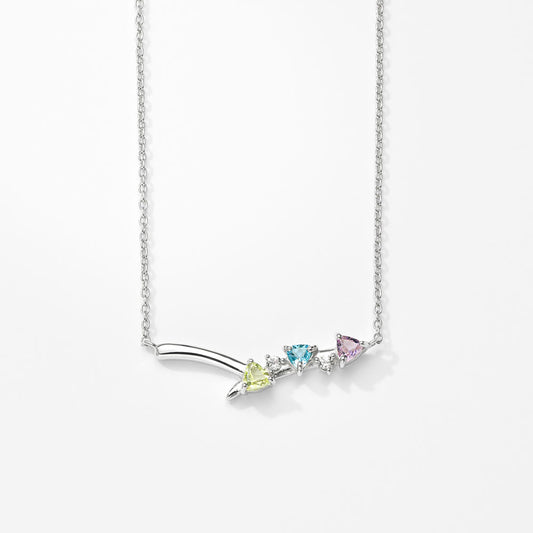 SV925 カラーストーンネックレス  |96-1502