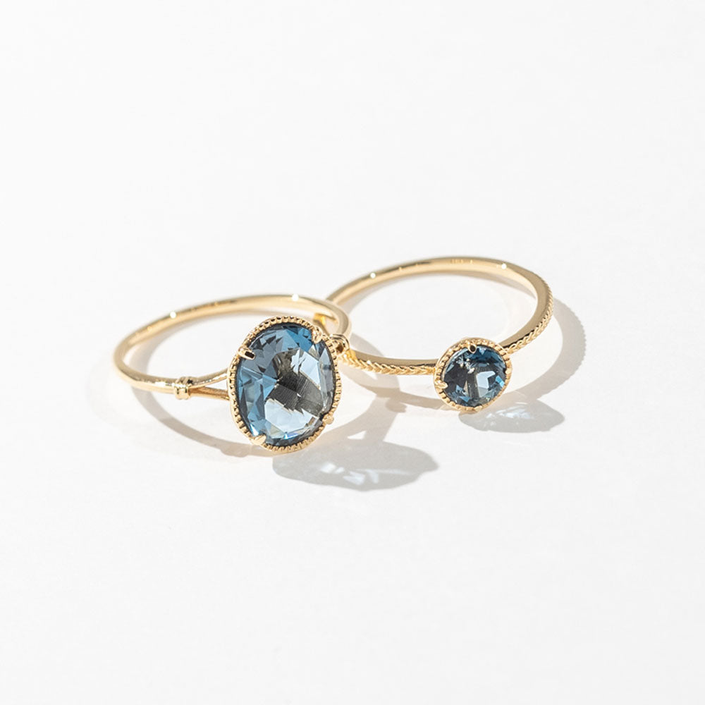 【受注生産】K18 ロンドンブルートパーズ リング | 36-2331