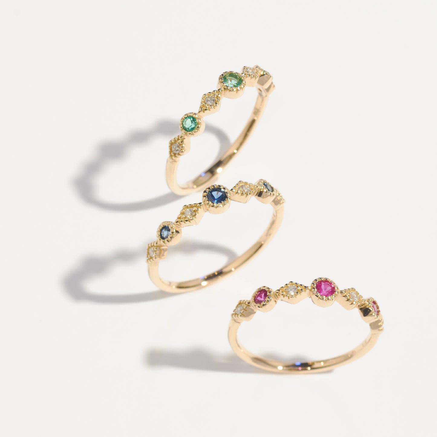 【受注生産】K18 カラーストーン リング|20-3757-3758-4506