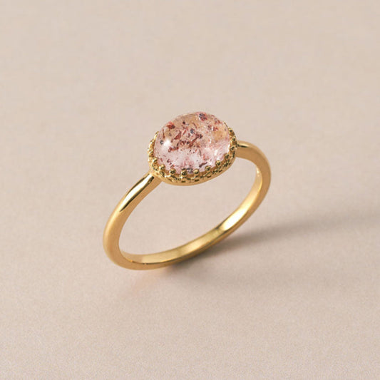 【2025 Autumn Collection】SV925 ストロベリークォーツ リング |96-2409