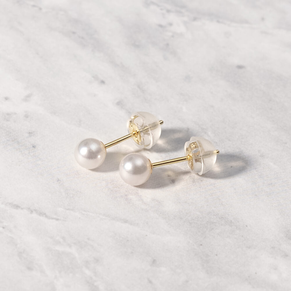 K18 アコヤパール スタッドピアス（4mm） – L&Co.