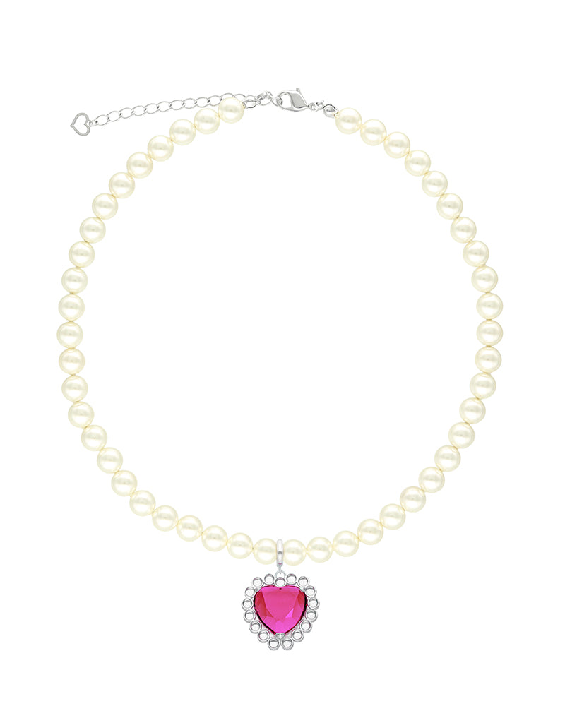 【pwink】"Toy Jewelry" Heart Pearl Necklace|60-9611-9620