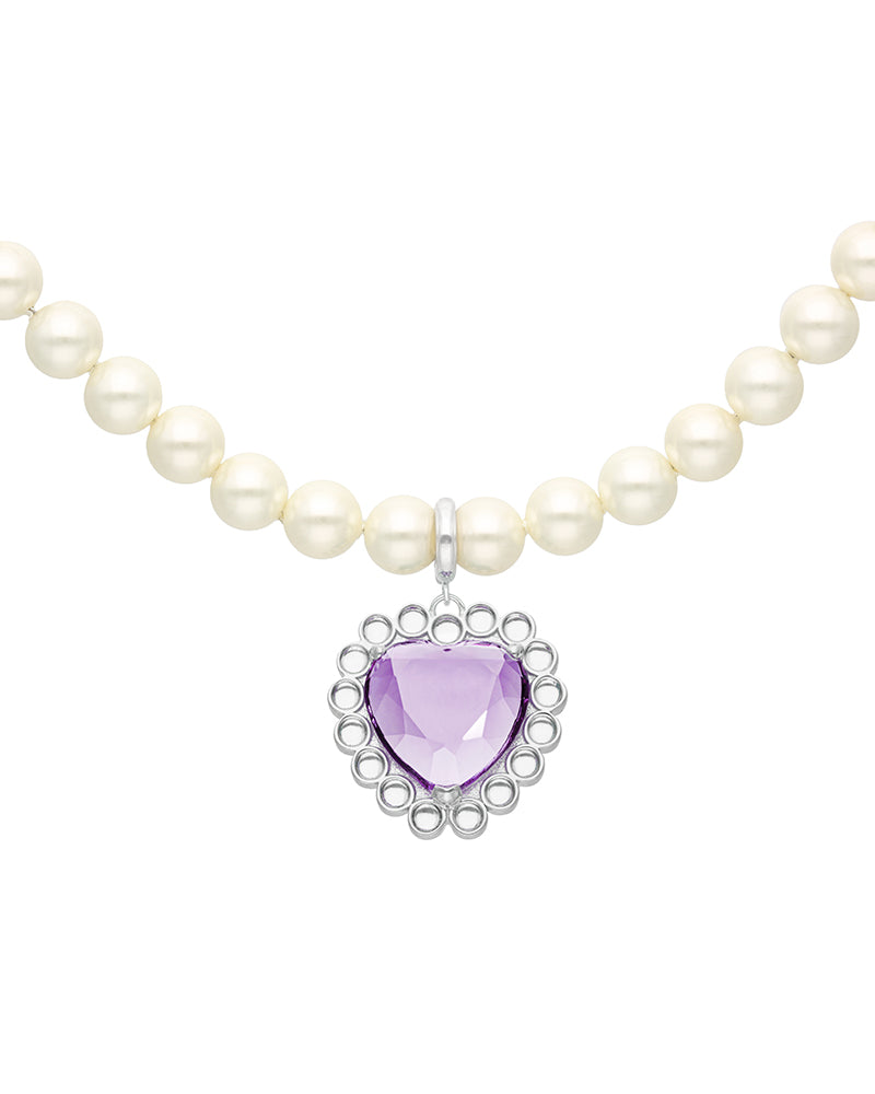 【pwink】"Toy Jewelry" Heart Pearl Necklace|60-9611-9620