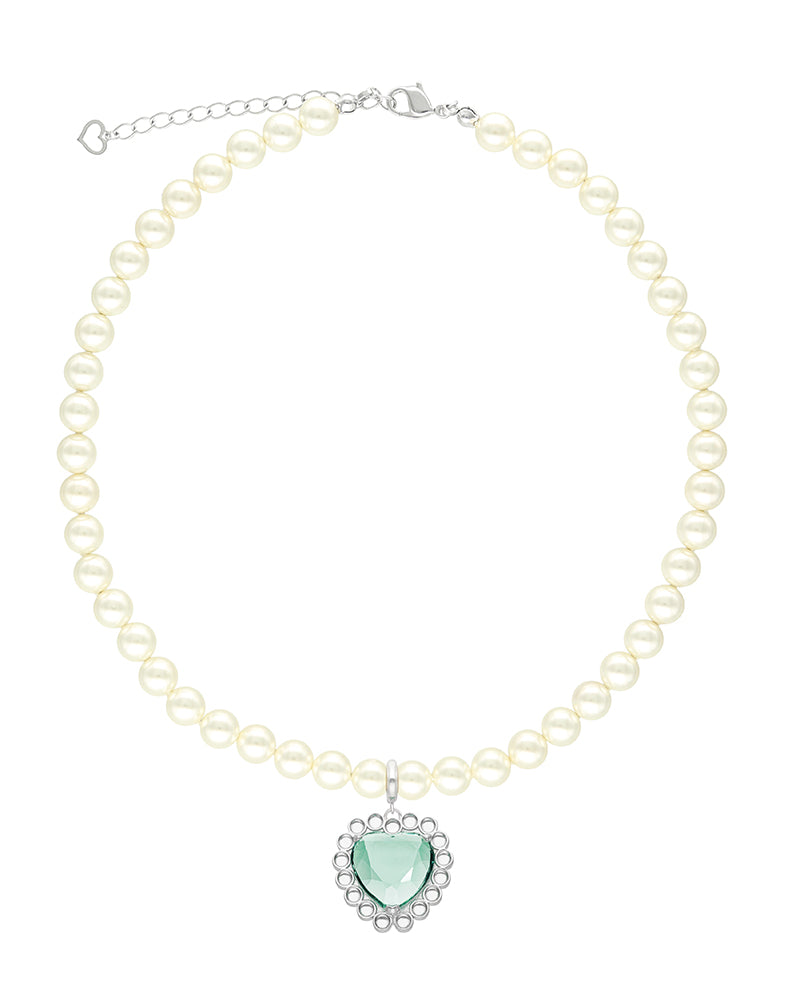 【pwink】"Toy Jewelry" Heart Pearl Necklace|60-9611-9620