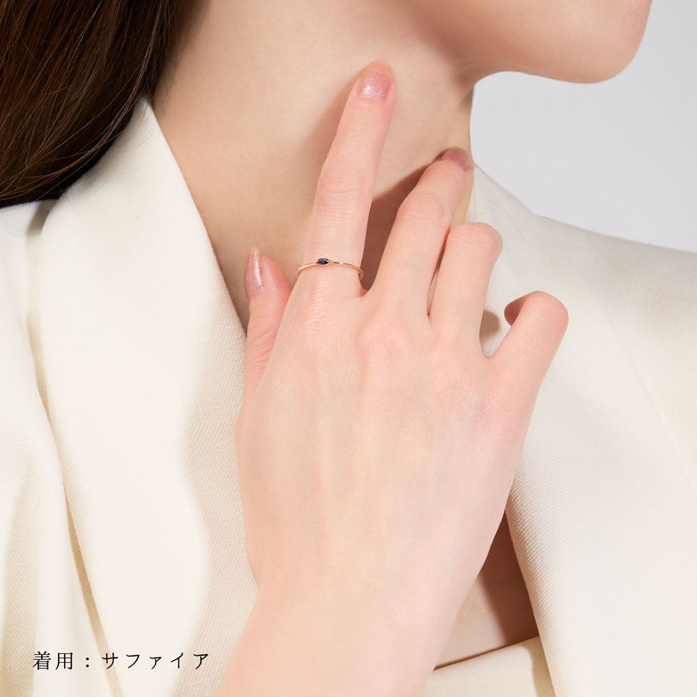 K10 誕生石 マーキスリング(9月:サファイア)|36-2139