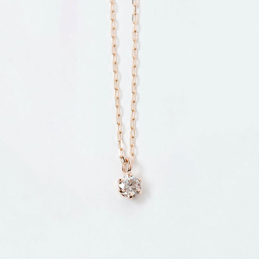 K10PG ダイヤモンド 0.05ct ネックレス |63-7896