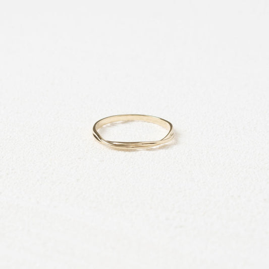 K18 シンプルリング(ウェーブ)|26-4598