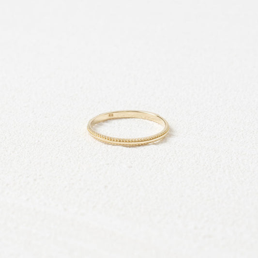 K18 シンプルリング(ミルグレイン1)|26-6351