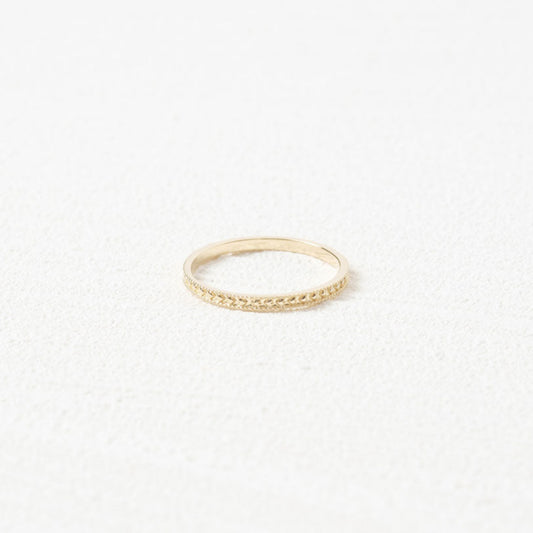 K18 シンプルリング(ミルグレイン3)|26-6355