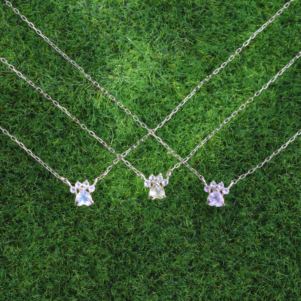 K10 カラーストーン ネコモチーフ ネックレス |60-8206-8207-8208