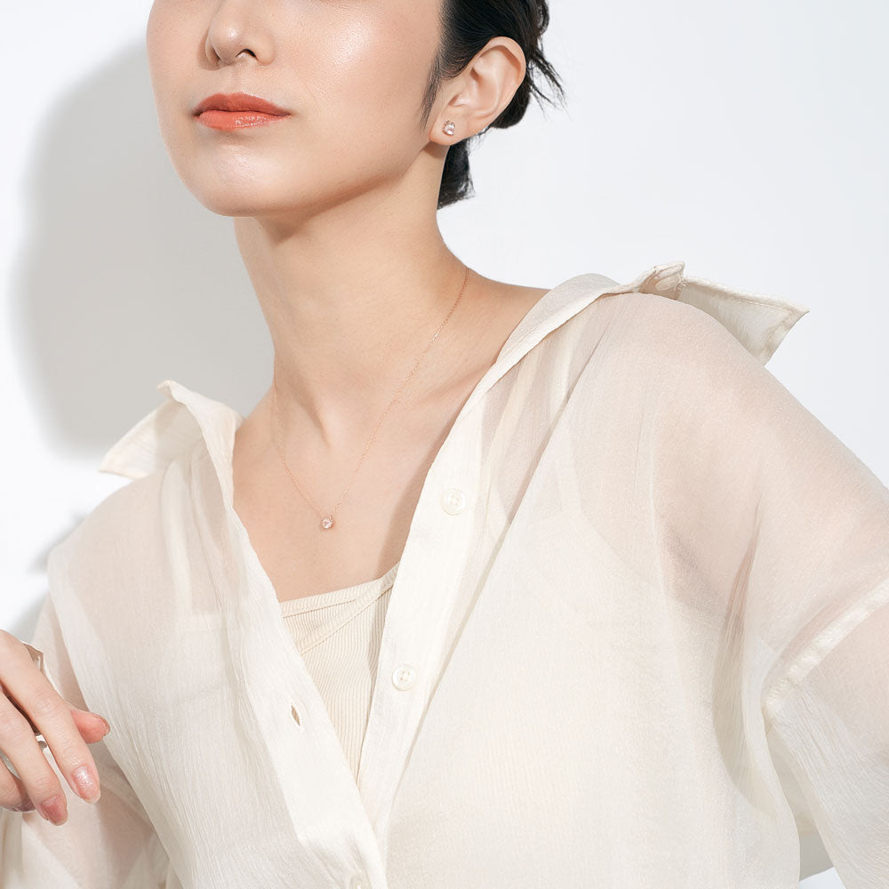 K10PG カニ ネックレス(ピンク)|63-8811