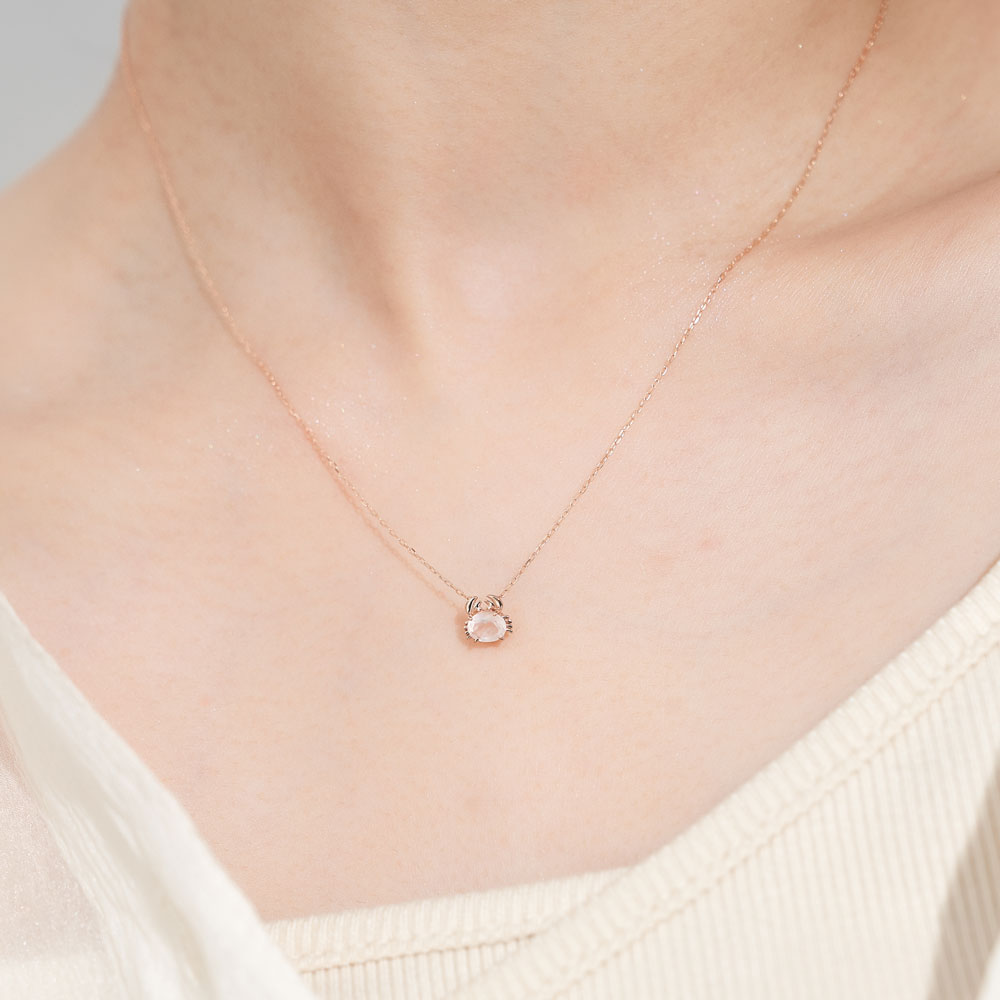 K10PG カニ ネックレス(ピンク)|63-8811