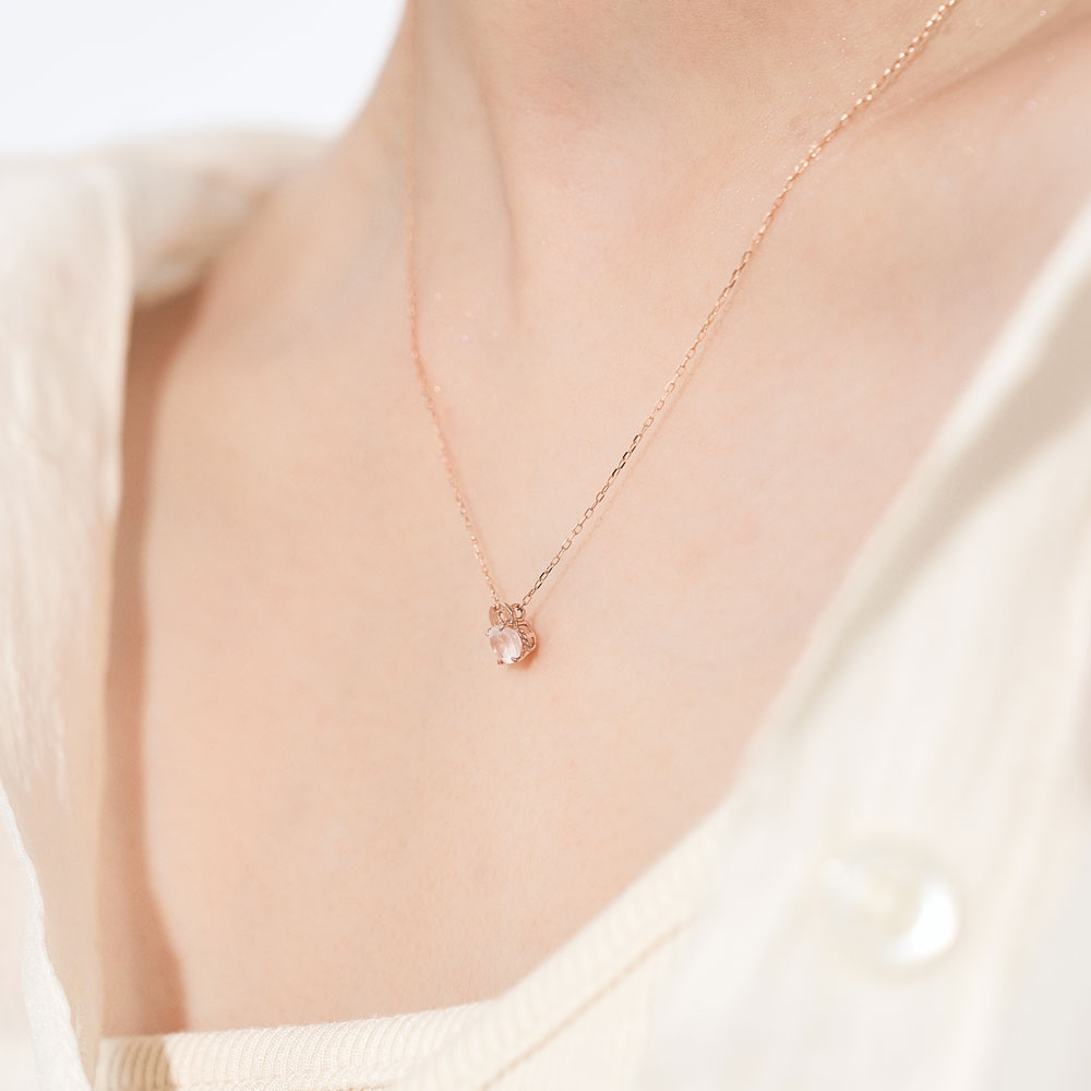 K10PG カニ ネックレス(ピンク)|63-8811