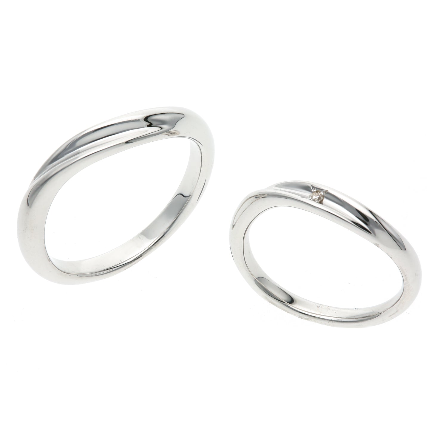 ウェーブラインダイヤモンドペアリング|Men's & Lady's(セット) 95-2038-2039 - L&Co.