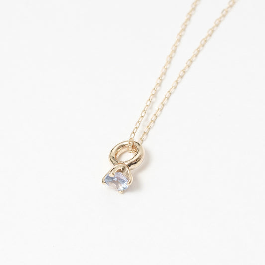 K10 誕生石 ベビーリング ネックレス(12月:タンザナイト)|60-8012