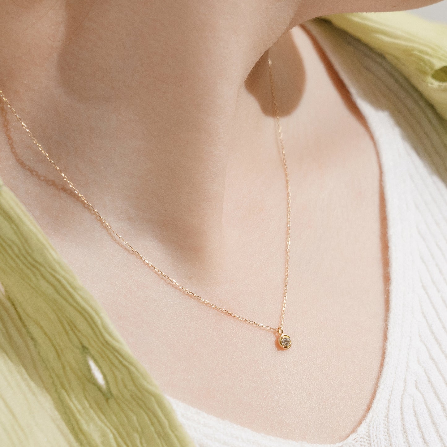 K18 ダイヤモンド 0.08ct ネックレス | 63-3326