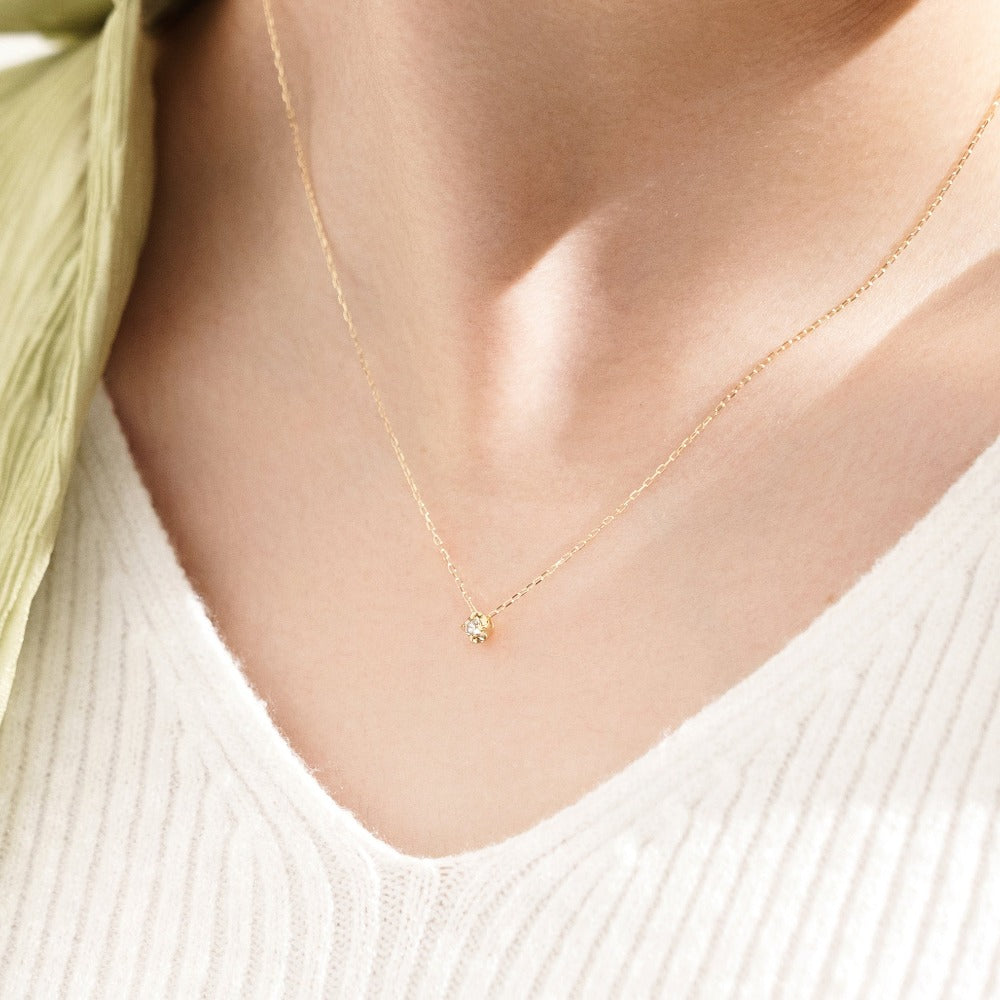 K18 ダイヤモンド 0.07ct ネックレス | 63-3327