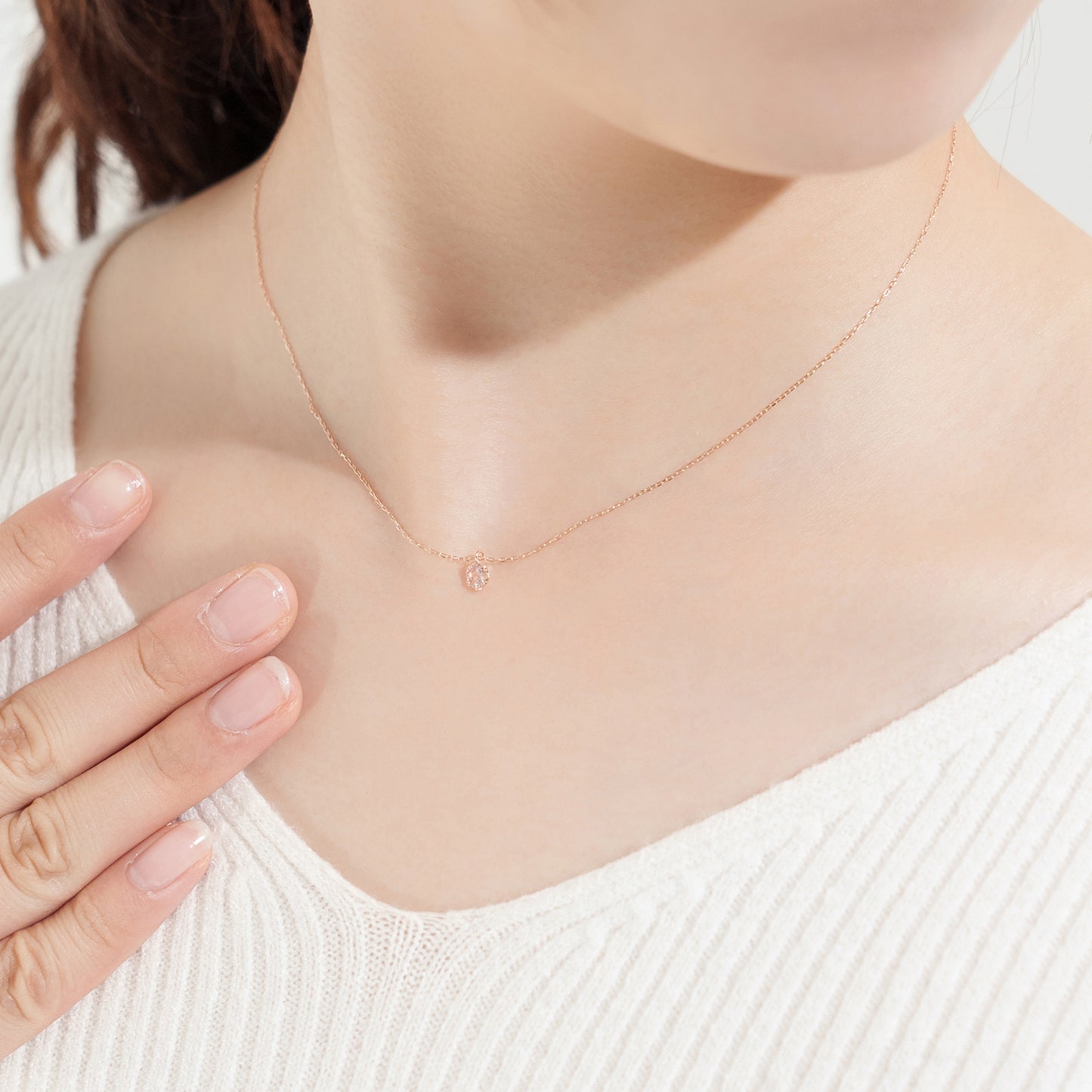 K10PG モルガナイト ネックレス|63-3332