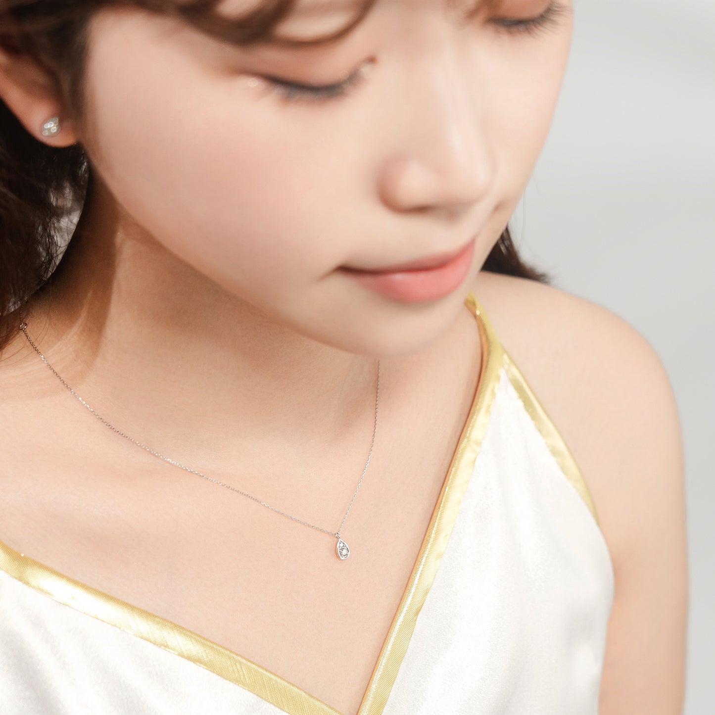 プラチナ ダイヤモンド0.10ct ネックレス|96-1258