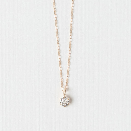 K18PG ダイヤモンド 0.10ct ネックレス |66-7644