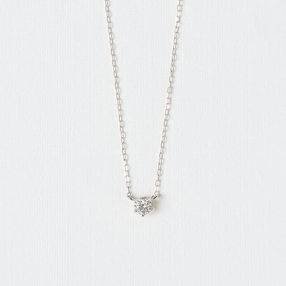 K18WG ダイヤモンド 0.10ct ネックレス |66-8979
