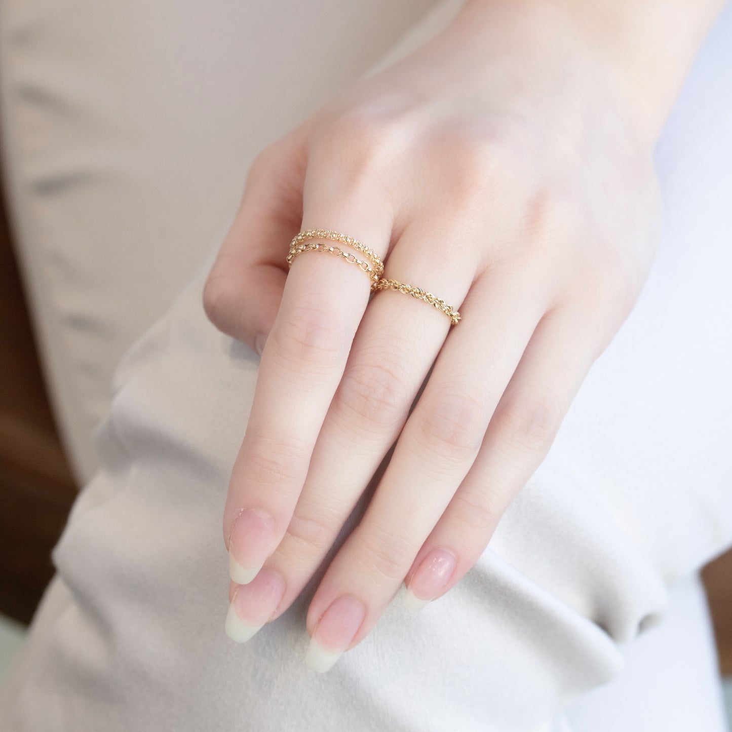 【受注生産】K18 チェーン リング | 26-4562