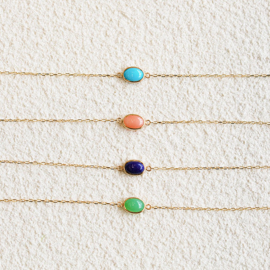 【受注生産】K10 カラーストーン ブレスレット|75-3415-3418