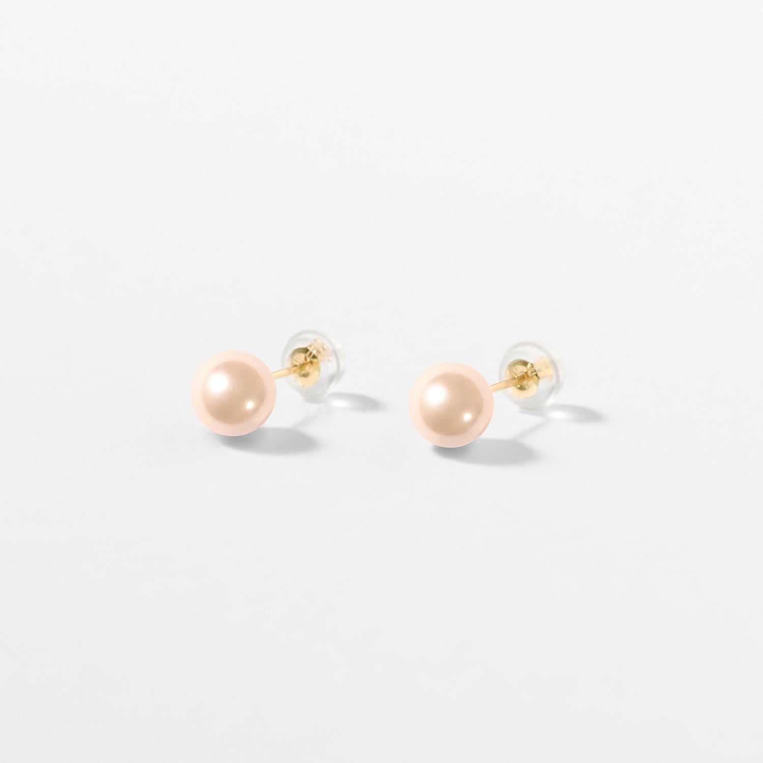 Color Shell Pearl Simple Stud - 6mm