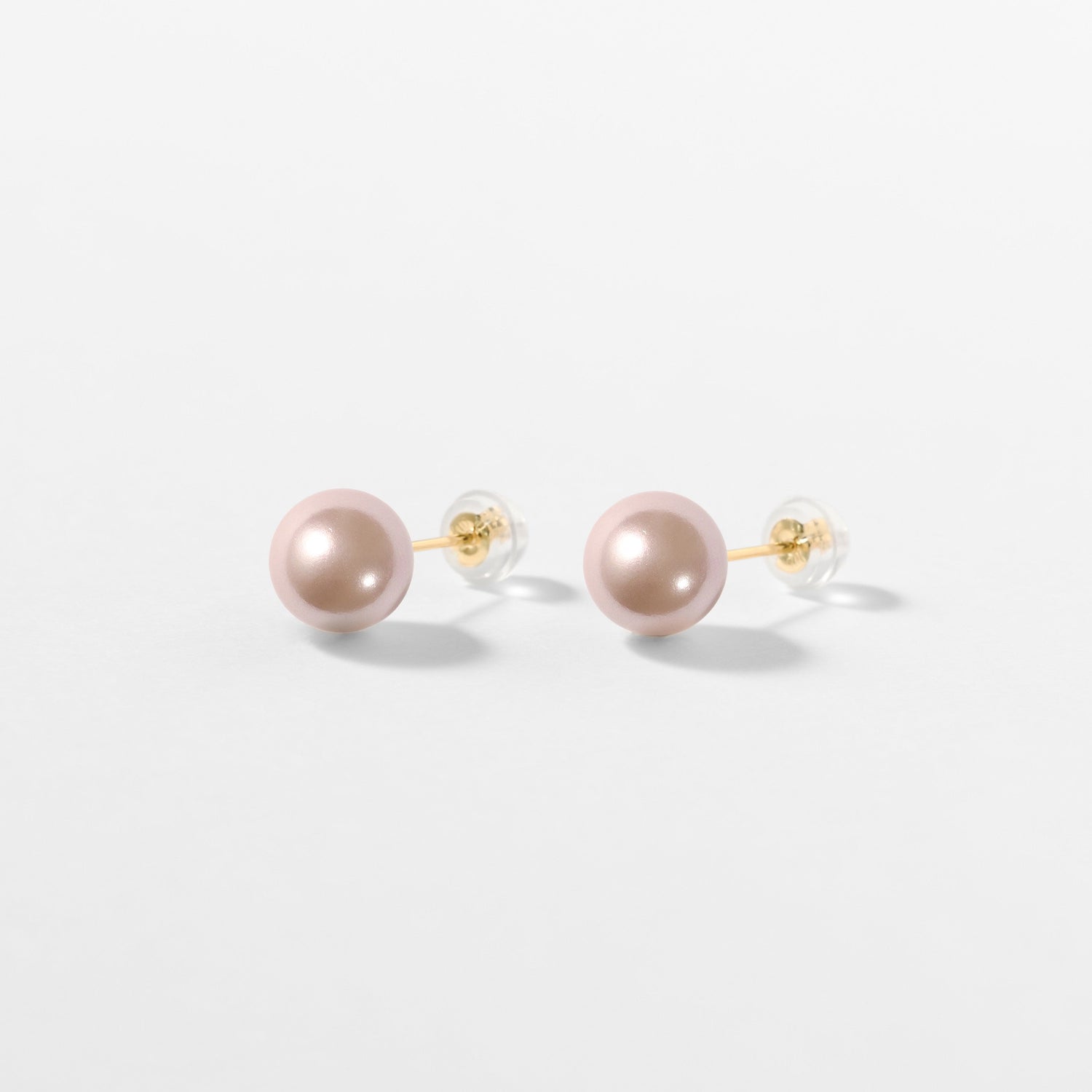 Color Shell Pearl Simple Stud - 8mm