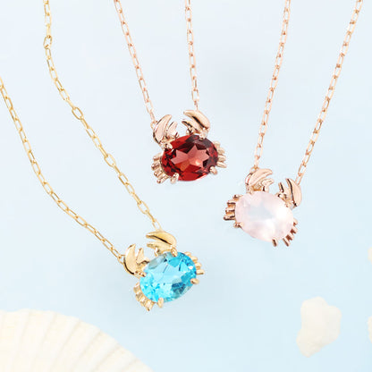 K10PG カニ ネックレス（ピンク）｜63-8811