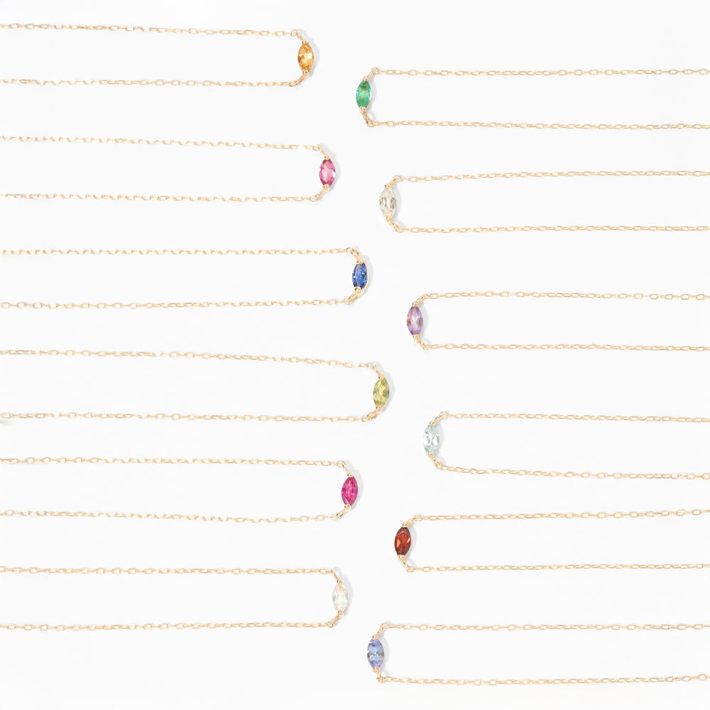 [Made-to-order] K10 birthstone necklace |63-8001-8012