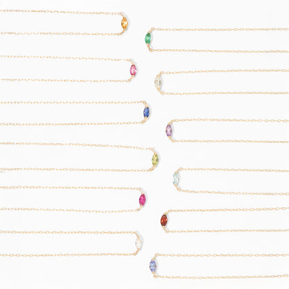 [Made-to-order] K10 birthstone necklace |63-8001-8012