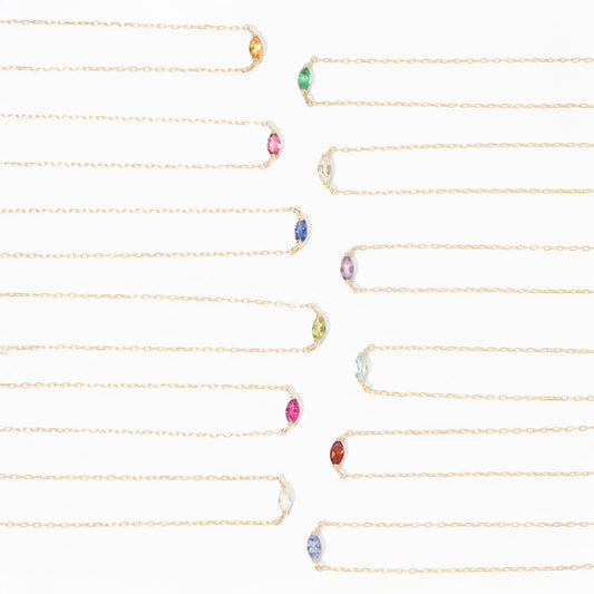 [Made-to-order] K10 birthstone necklace |63-8001-8012