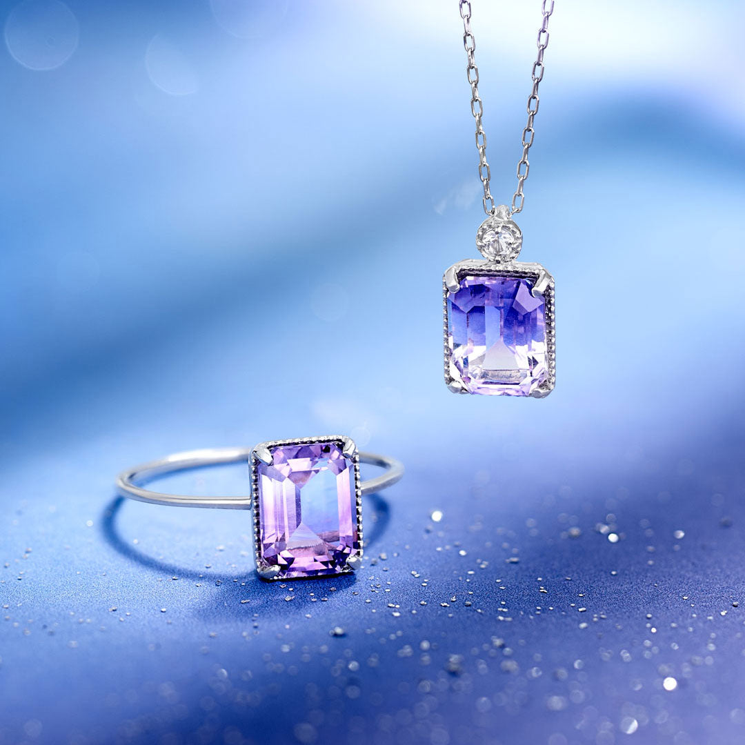 【Winter Collection】PT900 バイカラーアメジスト リング | 31-4998