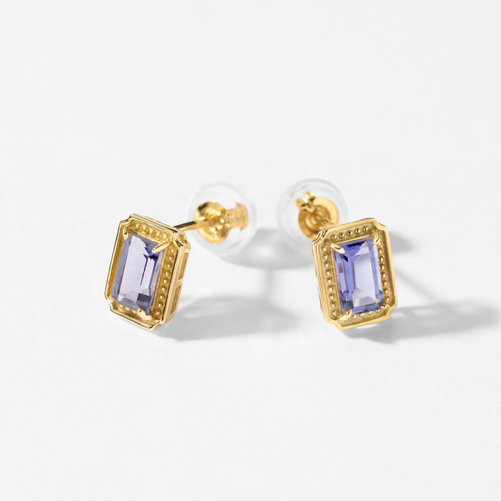 【2026 Autumn Collection】K10  アイオライト ピアス ｜96-3363