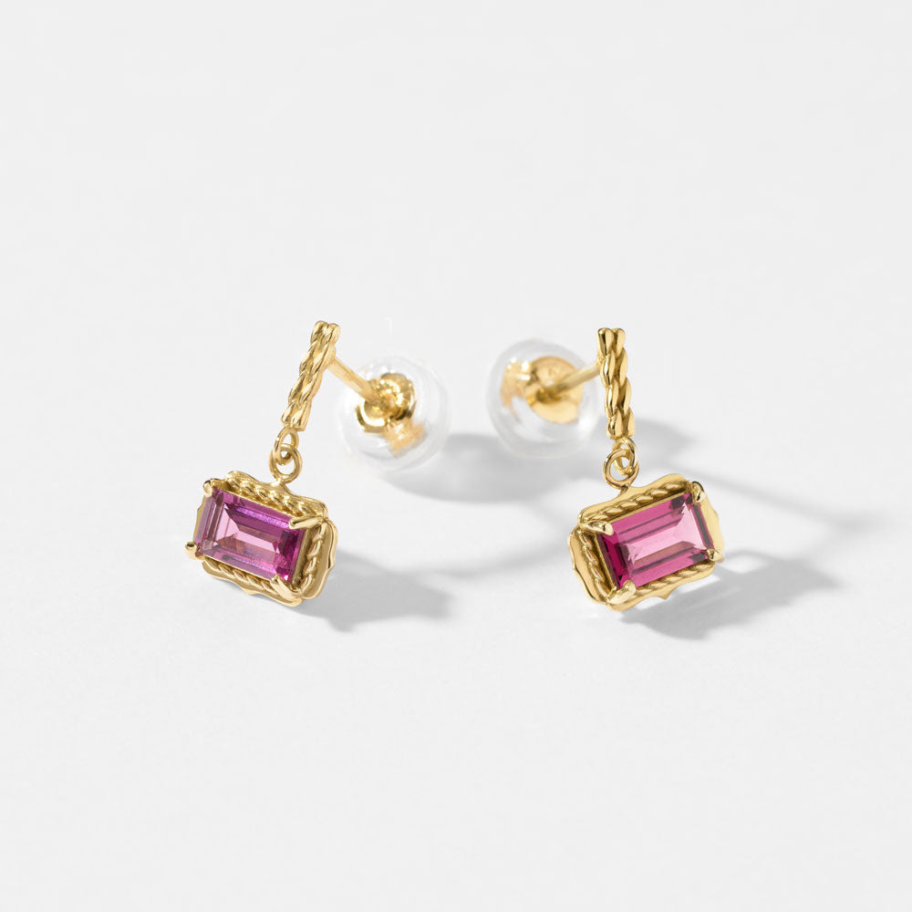【2026 Autumn Collection】K10  ロードライトガーネット ピアス ｜96-3362