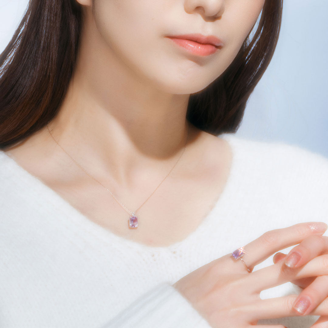 【Winter Collection】PT900 バイカラーアメジスト リング | 31-4998