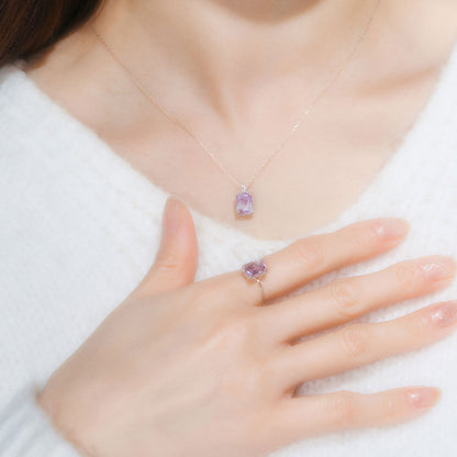 【Winter Collection】PT900 バイカラーアメジスト リング | 31-4998